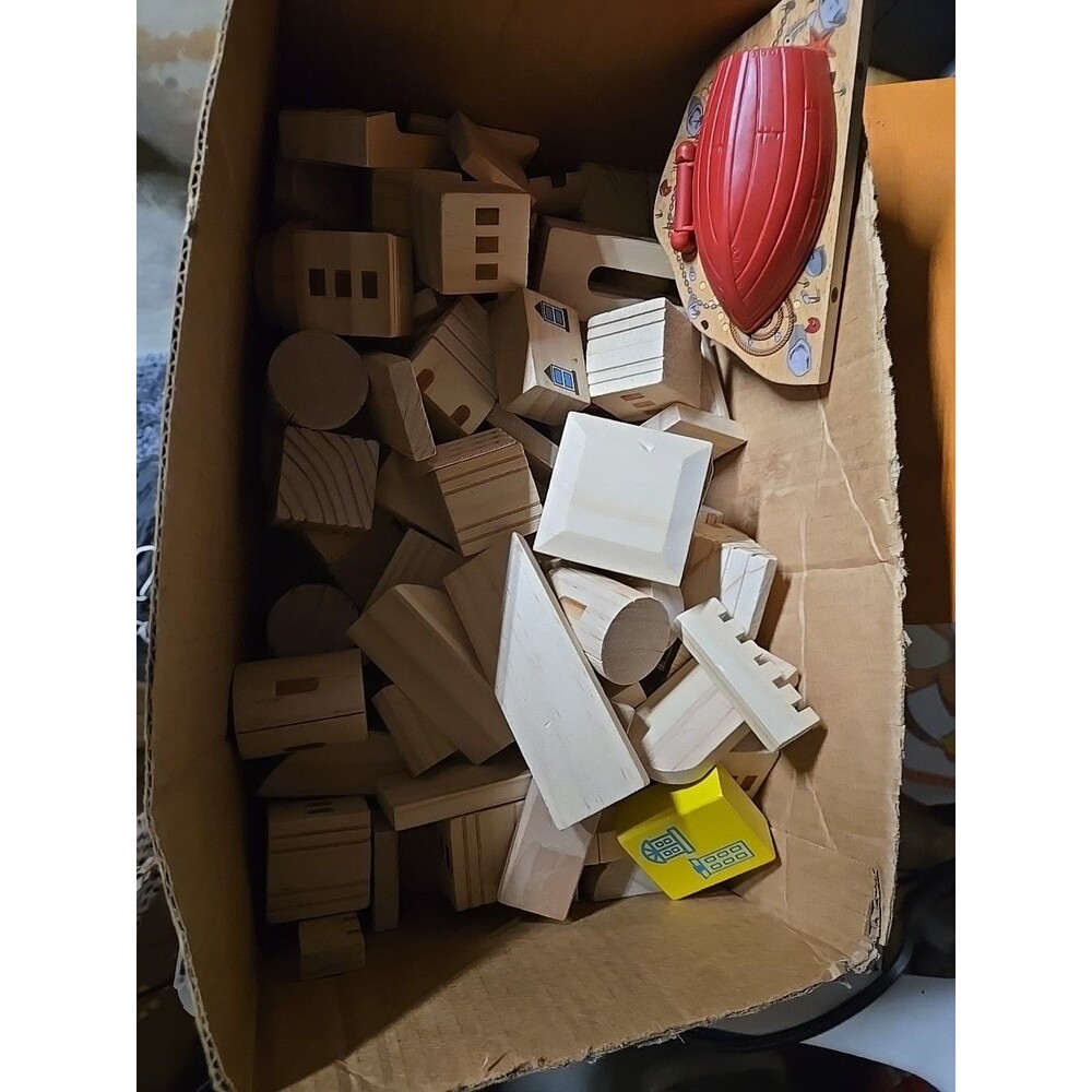 FAO Schwarz Wooden Castle Building Blocks Partial Set. No Box.